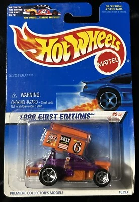 Hot Wheels Slideout #640 primeras ediciones #2 de 40 coche fundido a presión púrpura 1998 Foto 1 de 2