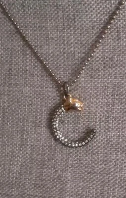 Collar colgante pantera estrás gris metal pistola Stella and Dot. 18 in. Foto 1 de 4