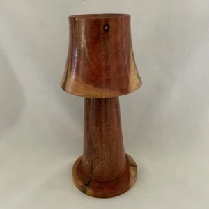 Handgedrechselter Holz Kerzenhalter Stab 9" massiv rustikal natürlich Lodge - Bild 1 von 15