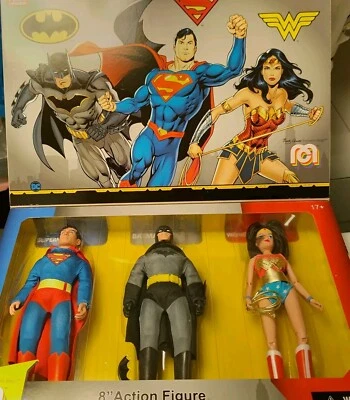 Paquete de 3 figuras DC Comics Mego Super Heroes Superman Wonder Woman y Batman - ¡NUEVO!  Foto 1 de 4