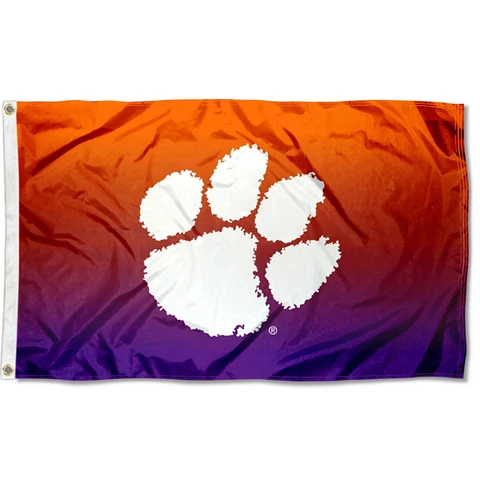 Clemson Tigers Two Tone Gradient Flag Large 3x5 Cover