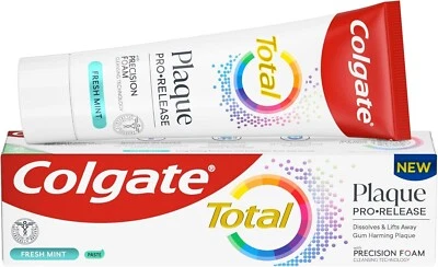 1X 75ML Colgate Plaque Pro-Release Fresh Mint Plaque Remover Toothpaste - NEW UK - Image 1 of 2