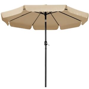 9ft Patio Umbrella 8 Ribs Outdoor Market Table Umbrella with Push Button Tilt