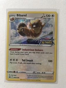 Tarjeta Pokémon Bibarel SWSH188 Holo Prelanzamiento Promoción Estrellas Brillantes - Imagen 1 de 2