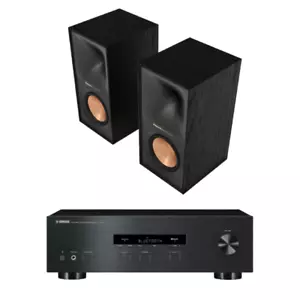 Klipsch R-50M Bookshelf Speakers and Yamaha R-S202 2-Channel Stereo Receiver - Picture 1 of 6