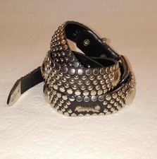 Kippys Kippy Black Leather Studded Belt Sz 36