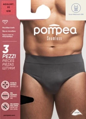 6 SLIP intimo uomo Pompea microfibra seamless spedizione gratuita - Immagine 1 di 4