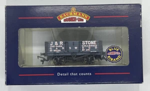 Bachmann Branch-Line 00 37-057 5 Plank Wagon Wooden Floor “J&R Stone”- New Boxed - Picture 1 of 6