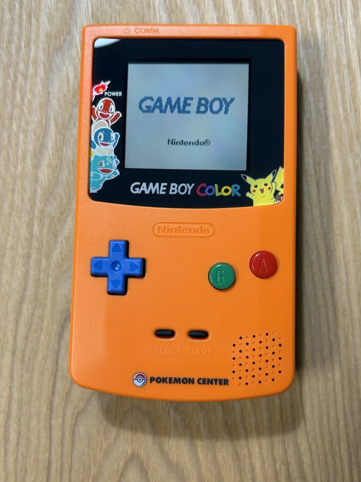 Nintendo Game Boy Color Custom Pokémon Center Style Orange Console Tested Japan - Image 1 of 4