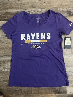 Women’s The Nike Tee Athletic Cut NFL Baltimore Ravens Shirt Sm Purple NWT - Image 1 of 4