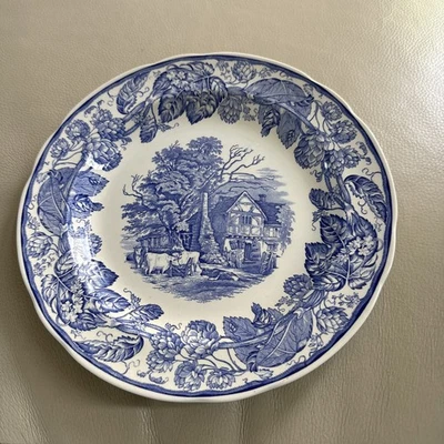 Spode Blue Room Collection Rural Scenes Dinner Plate England 10 1/2” - Image 1 of 4