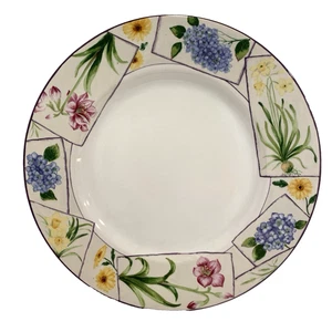 Floral Dinner Plates COVENTRY "Botanical Memories"  Framed Flowers SET OF 6 - Picture 1 of 7