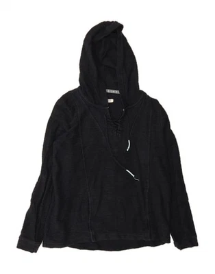 ROXY Womens Oversized Hoodie Jumper UK 14 Medium Black Cotton DR08 - Image 1 of 3