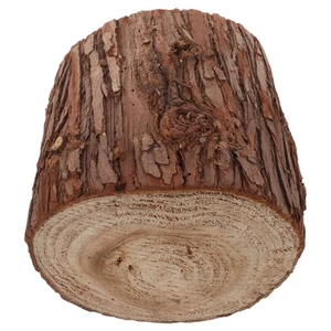 Natural Wood Stump Table: Natural Tree Trunk End Table - Rustic Wooden Vase - Picture 1 of 12