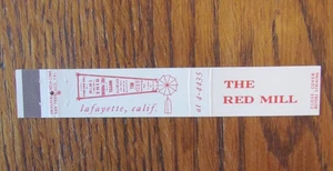 FUNDA 10 STRIKE MATCHBOOK: RED MILL LAFAYETTE, CALIFORNIA CUBIERTA VACÍA -A28 - Imagen 1 de 1