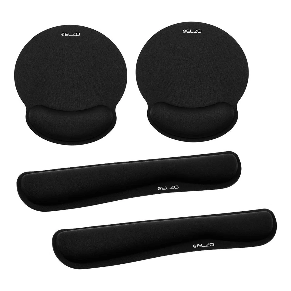 2 × Set di Poggiapolso Pad Cuscini in Memory Foam per Mouse e Tastiera Design... - Immagine 1 di 4