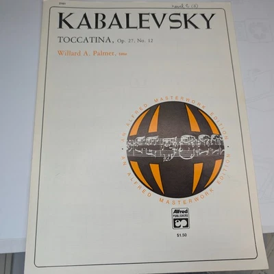 Alfred Masterwork Kabalevsky Toccatina Op 27 No 12 Piano Sheet Music Palmer F1 - Image 1 of 4