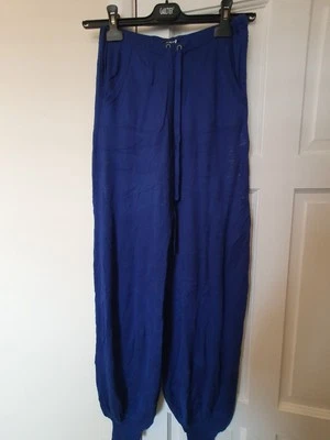 Costume National CNC Womens Blue Harem Cuffed Trousers Size L - Image 1 of 4