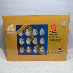 Kit de adornos boutique LeeWards 12 días de Navidad 1976 de colección sellado - Imagen 1 de 2