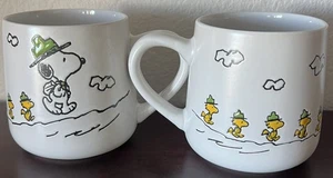 2er Set Peanuts Snoopy & Woodstock Beagle Scout Parade ~ 20 Unzen Keramiktassen - Bild 1 von 10