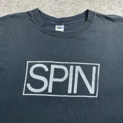 Vintage SPIN Magazine Fruit Of The Loom Single Stitch Sz XL T-Shirt Made In USA - Image 1 of 4