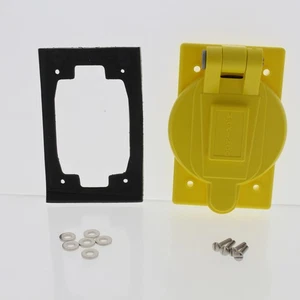 Marinco 7420CR Weather Resistant Single 1.6 Hole Receptacle Self-Closing Cover - Picture 1 of 4