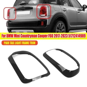 Für Mini Countryman JCW F60 17-23 Schwarz/Chrom Rücklicht Zierring Blende Cover - Bild 1 von 16