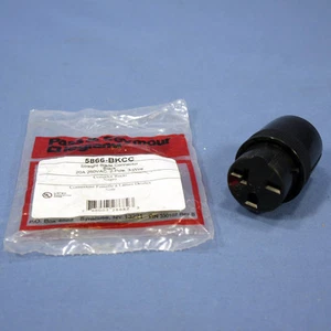 Pass & Seymour Straight Blade Connector Plug 20A 250V NEMA 6-20R 6-20 5866-BK - Picture 1 of 5