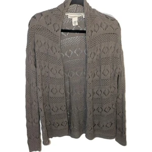H &M Label Of Graded Goods Women's Brown Knit Open Front Cardigan Sweater Size M - Picture 1 of 4