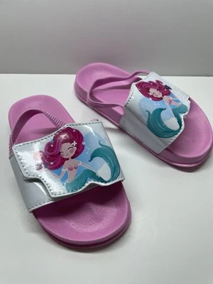 NEW Girl Toddler Sandals Size 9 Slip On With Strap - Mermaid Pink - Image 1 of 2