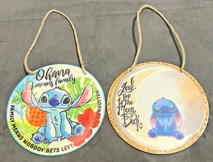 Lilo & Stitch Ohana bedeutet Familie Liebe dich zum Mond Behang Wanddeko Kunst Paar - Bild 1 von 9