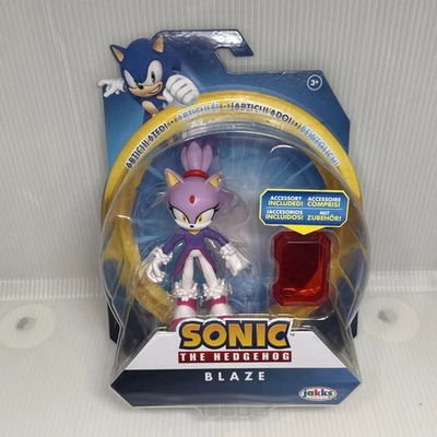 Figura de acción Jakks Pacific Sonic the Hedgehog Blaze with Sol Emerald 4" nueva Foto 1 de 3