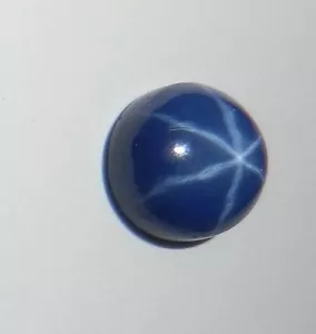Lote de 1 pieza Blue Star Zafiro Redondo 7x7 mm Cabujón 6 Rayos Creado en Laboratorio - Imagen 1 de 11