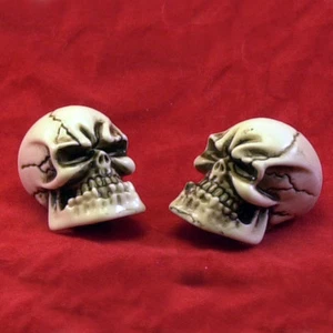 2 Made USA Skull Harley Valve Stem Motorcycle Bicycle Made in USA Skeleton 18VC - Picture 1 of 4