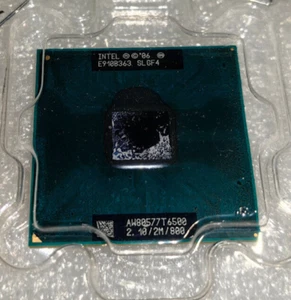 Processeur Intel Core 2 Duo T6500 SLGF4 2,1Ghz Socket 478 . - Photo 1/1