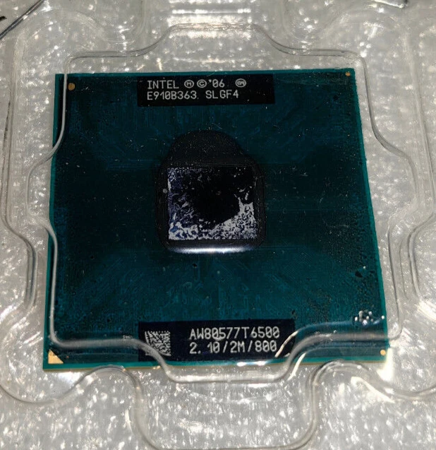 Processeur Intel Core 2 Duo T6500 SLGF4 2,1Ghz Socket 478  - Photo 1/1