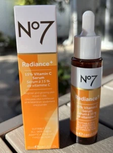 2x No7 Radiance+ 15% Vitamin C Serum Skin Repair 0.84oz New In Box EXP: 03/2026 - Picture 1 of 2