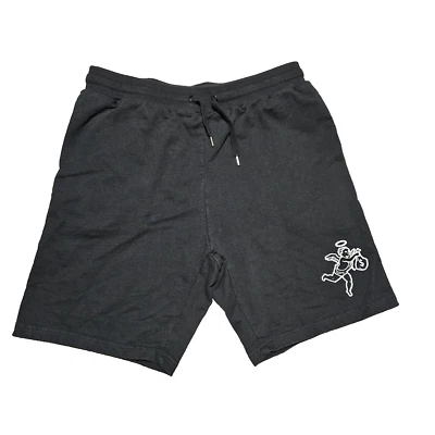 Hasta Muerte 短裤男式天使钱袋黑色运动衫街头服饰抽绳 L — 第 1/4 张图片