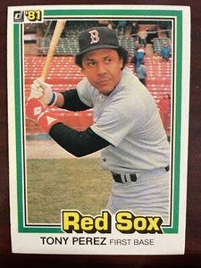 1981 Donruss   #334 Tony Perez  Boston Red Sox Baseball Card - Picture 1 of 2