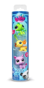 Littlest Pet Shop - G7 - SERIES 1 Pet Trio Tube WILD VIBES Iguana Axolotl Rhino - Picture 1 of 3