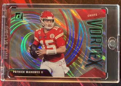 2021 Donruss Football Vortex Lava SSP # 7/10 PATRICK MAHOMES  QB Chiefs - Image 1 of 4