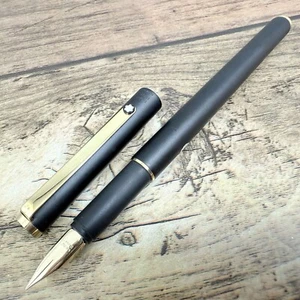 "EUC" MONTBLANC NOBLESSE NIB:EF BLACK FOUNTAIN PEN VINTAGE GERMANY A467 - Picture 1 of 11
