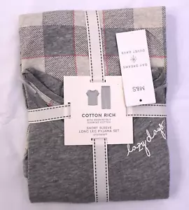 M & S Ladies Supersoft Pyjamas Cotton Rich Loungewear PJ's Size ~ Medium ~ - Picture 1 of 6