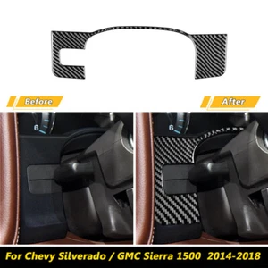 Dashboard Panel Cover Trim for Chevy Silverado GMC Sierra 2014-2018 Carbon Fiber - Picture 1 of 13