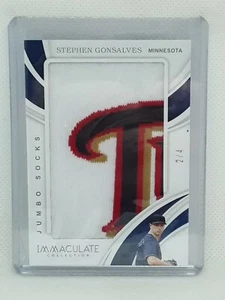 Stephen Gonsalves 2019 Immaculate Baseball JUMBO SOCKS (2/4) Minnesota Twins - Picture 1 of 2