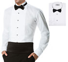 Boltini Italy Men’s Premium Tuxedo Wingtip Collar Dress Shirt with Bow Tie