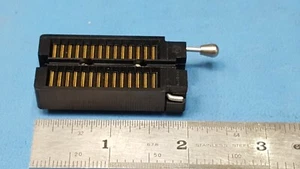 IC-SOCKEL, ZIF (ZIP), 28-6554-11, Widder, 28 (2 x 14) Pos, Sockel Gold - Bild 1 von 8