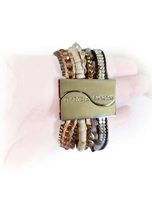 Cadena magnética Victoria Emerson Boho y tono plata estrás multihilo  Foto 1 de 3