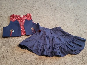 Kiddie Corral Girl Small Denim Red Handkerchief Rodeo Western Cowgirl Outfit - Picture 1 of 1