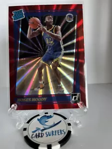 2021-22 Donruss Rated Rookies Red Holo Laser Moses Moody #/99 RC #234 Warriors - Picture 1 of 2